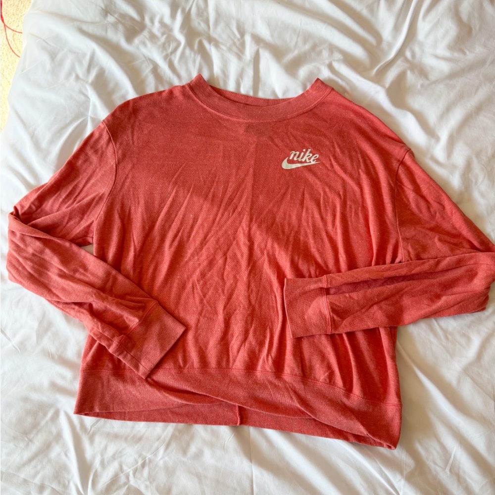 Nike Orange Long Sleeve Tee Size Small